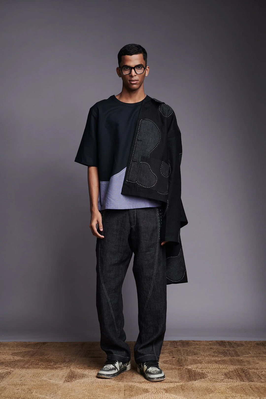 Saphed Kohl Linen Kantha Men&