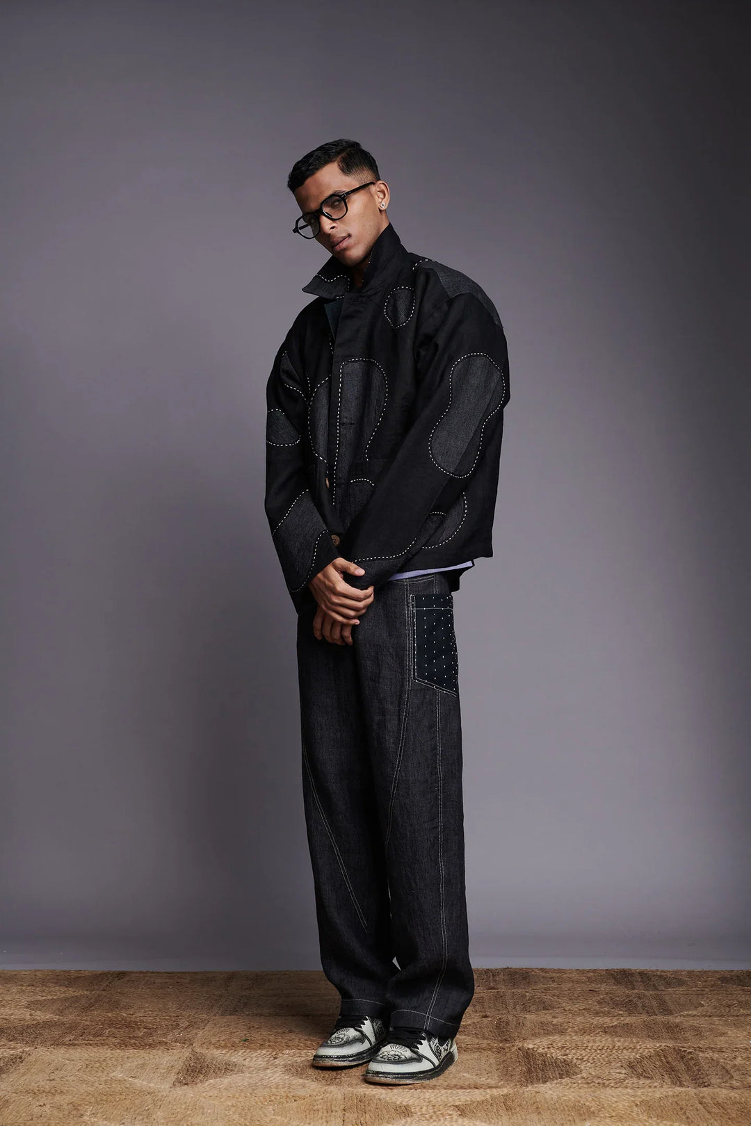 Saphed Kohl Linen Kantha Men&