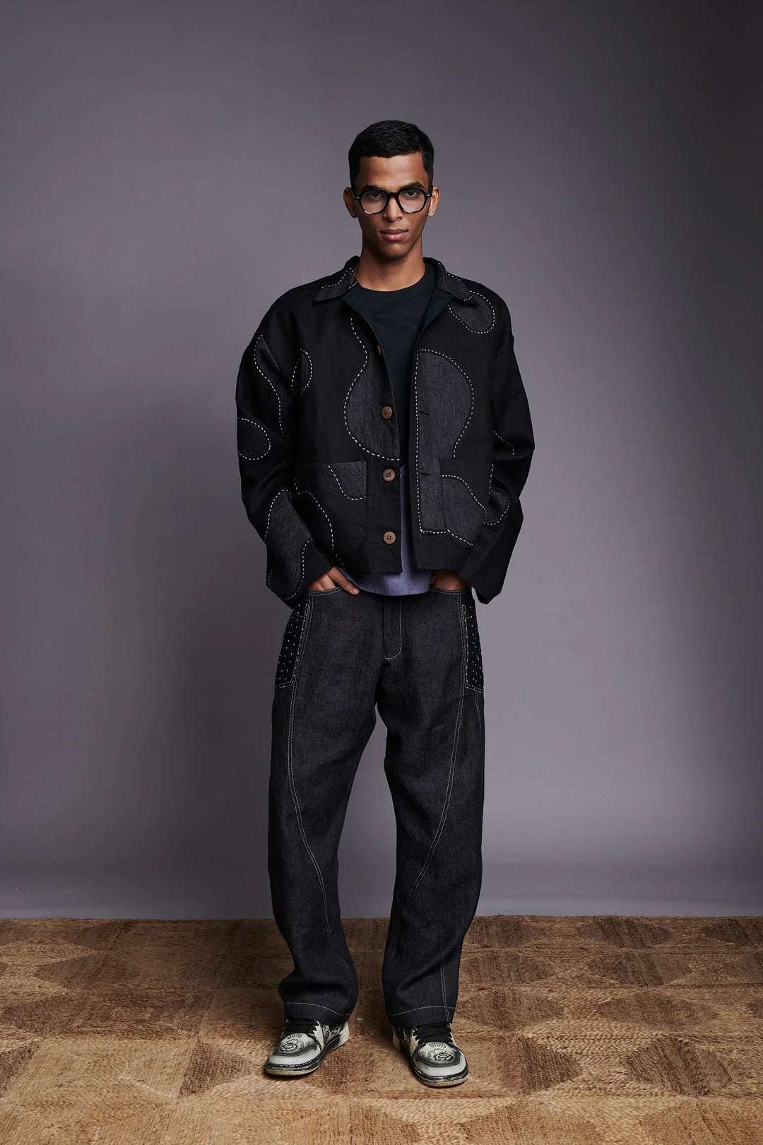 Saphed Kohl Linen Kantha Men&