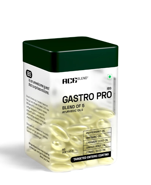 Ace Blend IBS Gastro Pro Softgels | Peppermint, Fennel & Oregano Oil, Enteric Coated