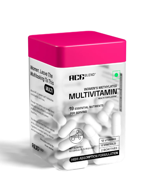 Ace Blend Women's Methylated Multivitamin | Methylfolate, Biotin, D3 & K2