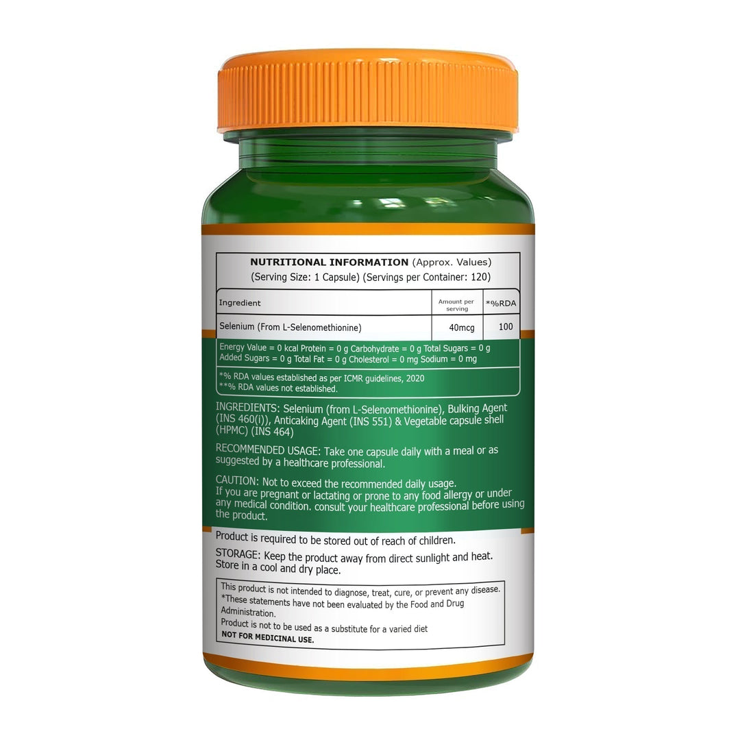 Selenium 40 mcg (L-Selenomethionine) | 120 Veg Tablets