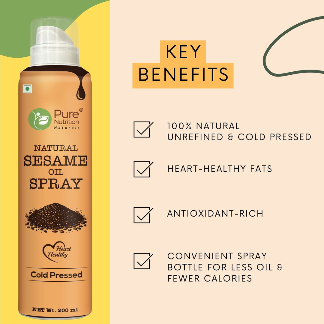 Black Sesame Oil Spray 200ml | 100% Pure, Cold-Pressed | Healthy Cooking, Rich in Nutrients