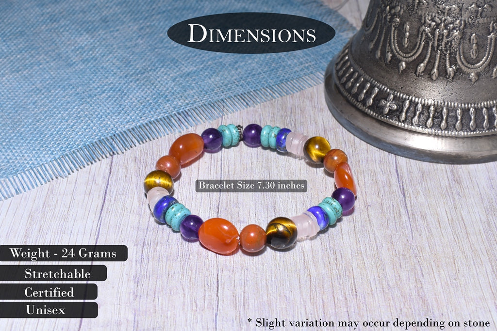 Bamboology Trends Natural Certified Seven Chakra Bracelet For Opening All 7 Chakras