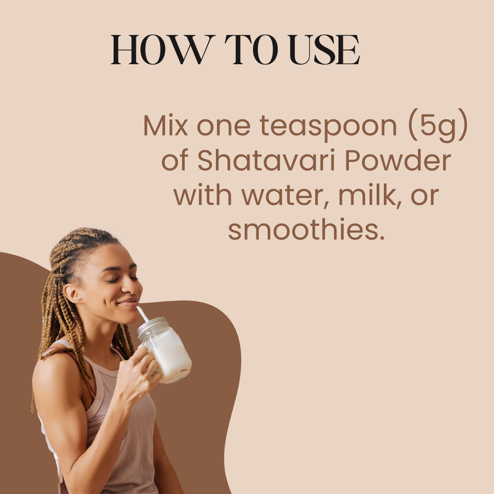 Organic Shatavari Powder - 227g | 100% Pure and Natural | Supports Hormonal Balance, Digestion, and Women&
