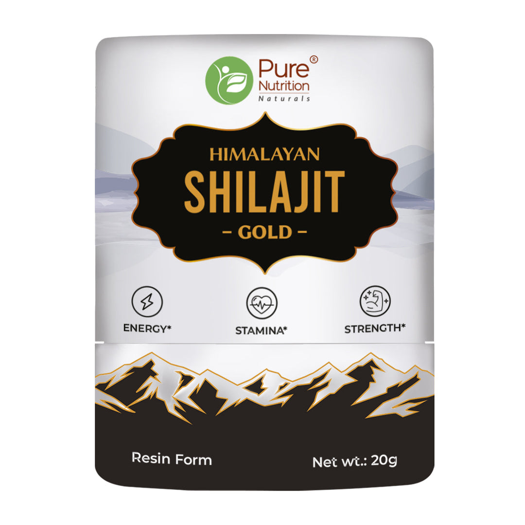 Shilajit Gold Resin  Ashwagandha, Safed Musli, Saffron & Swarna Bhasma | 20g