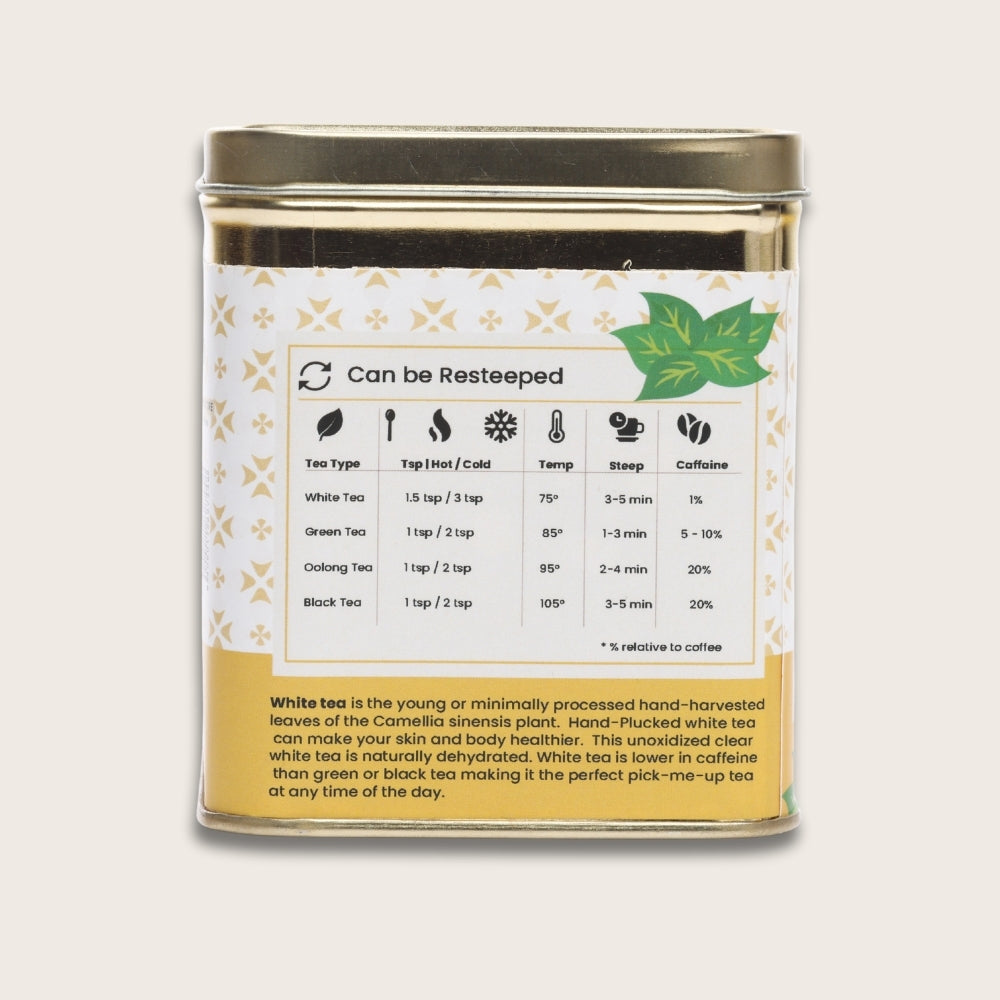 Lluvia Tea Silver Needles White Tea | Handplucked Antioxidants (50gm)