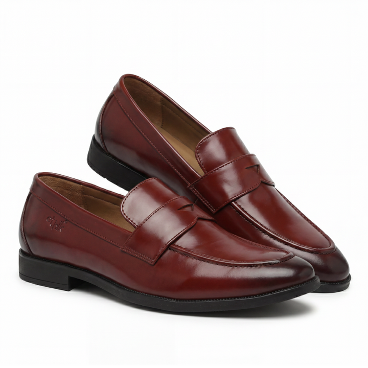 Simplicist Tan Penny Loafers