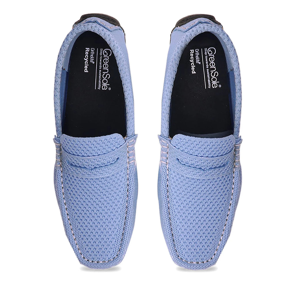 Greensole sky blue moc mens shoes loafers