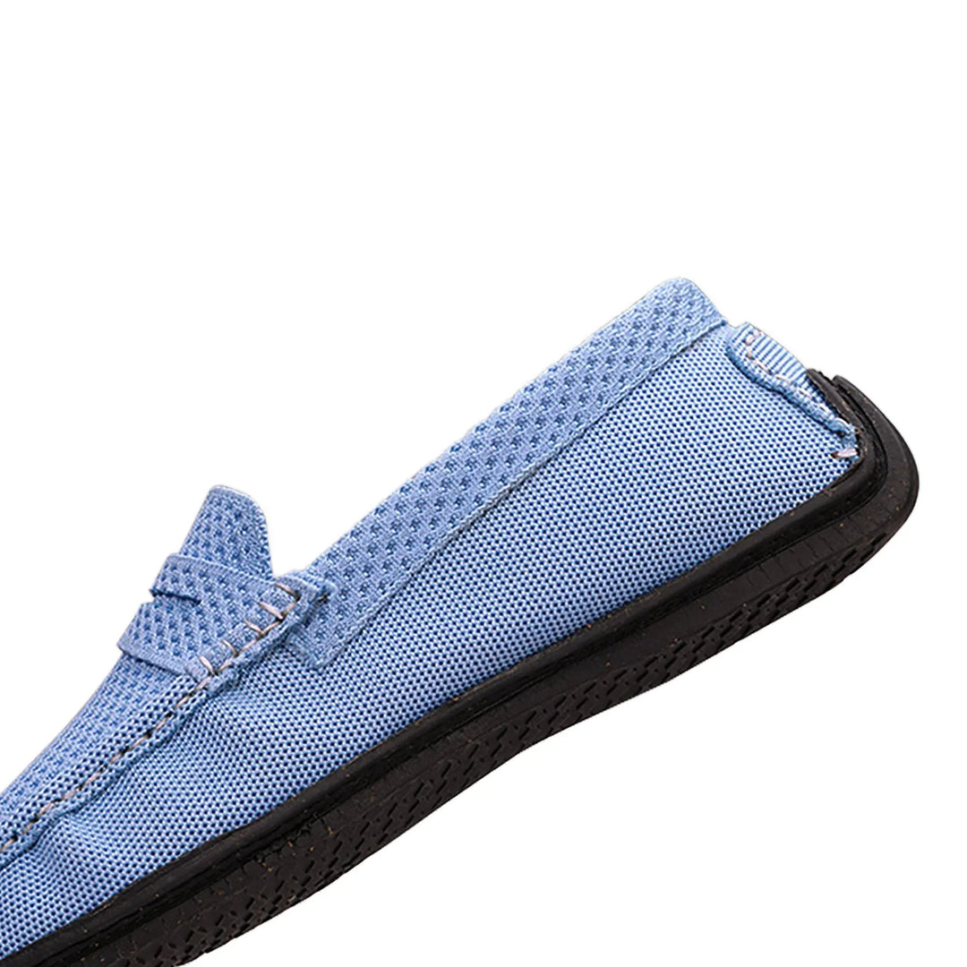 Greensole sky blue moc mens shoes loafers