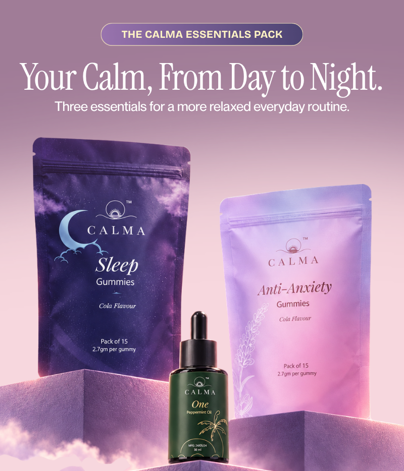 Calma Essentials Pack | CBD Oil, Sleep & Stress Support Gummies | Vijaya Extract Wellness Combo