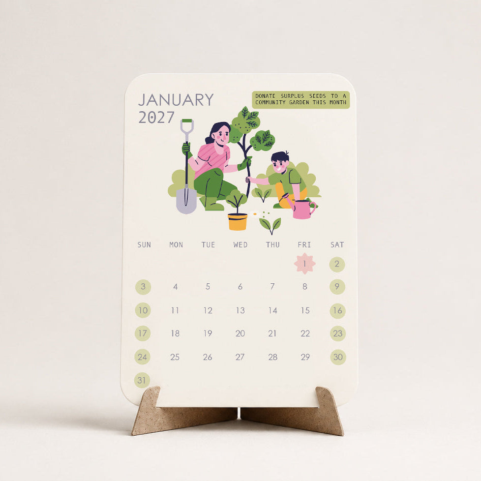 Growing Through the Year - Plantable Calendar (A6)