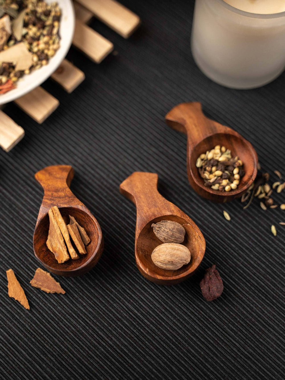 Irida Naturals Small Wooden Spice Spoons | Set of 6