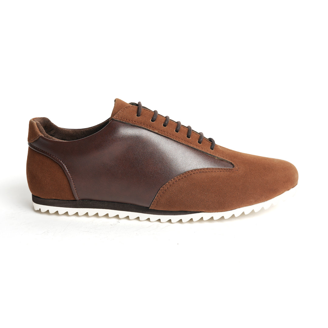 Monkstory Brown Dual-Tone Smart Sneakers
