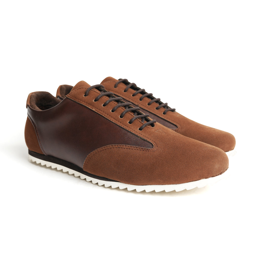 Monkstory Brown Dual-Tone Smart Sneakers
