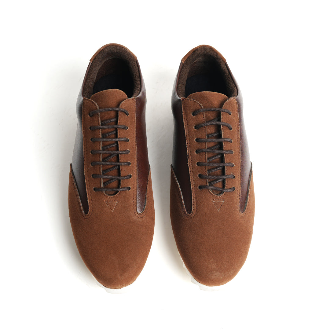 Monkstory Brown Dual-Tone Smart Sneakers