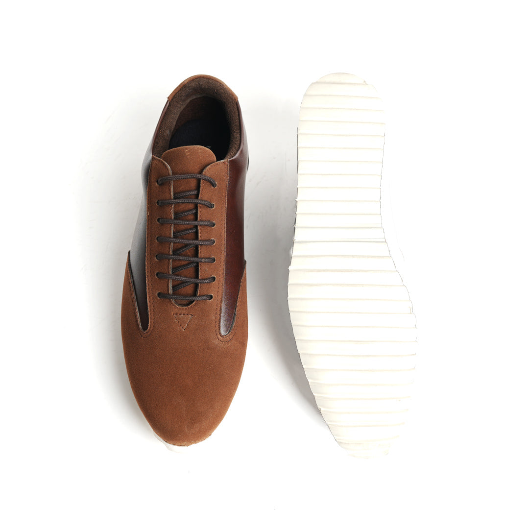 Monkstory Brown Dual-Tone Smart Sneakers