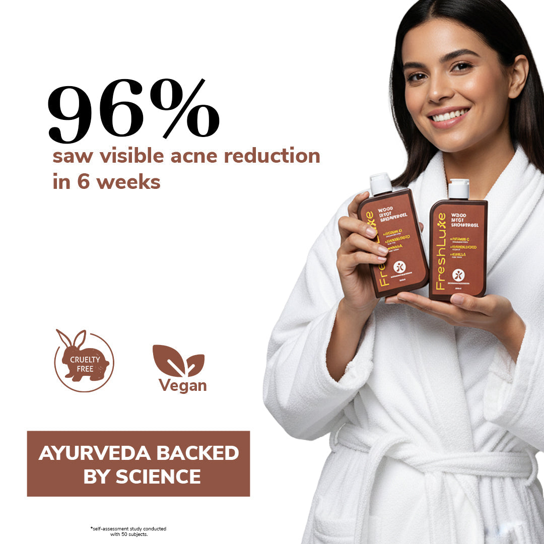 FreshLuxe Wood Myst Body Wash | Reduces Uneven Skin Tone & Dullness | Vanilla Scent