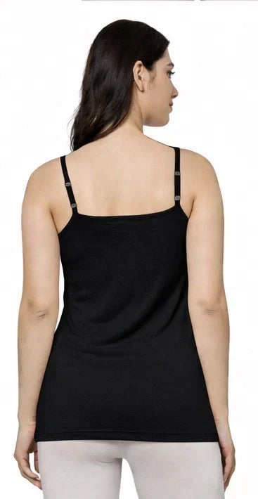 Bamboo Fabric Camisole – Soft, Breathable, Eco-Friendly, and Stylish for All-Day Comfort and Elegance | Black