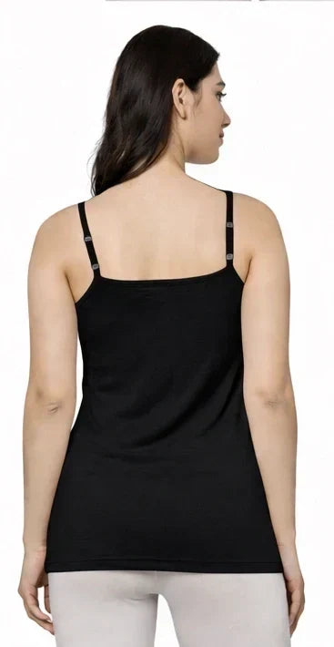 Bamboo Fabric Camisole – Soft, Breathable, Eco-Friendly, and Stylish for All-Day Comfort and Elegance | Black