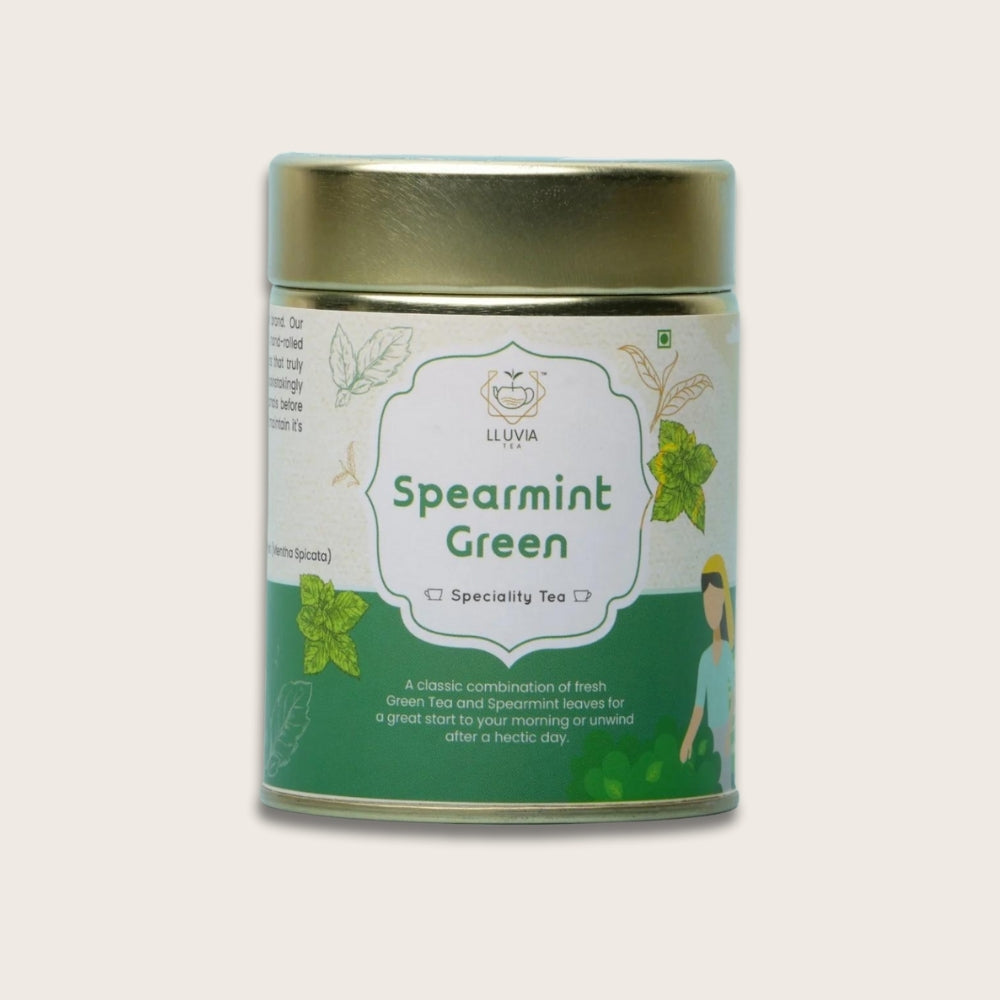 Lluvia Tea Spearmint green tea| balance hormones & improve digestion| 50 gms