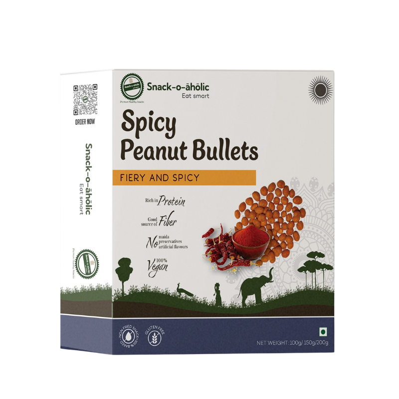 Snack-O-Aholic Spicy Peanut Bullets Pack of 3