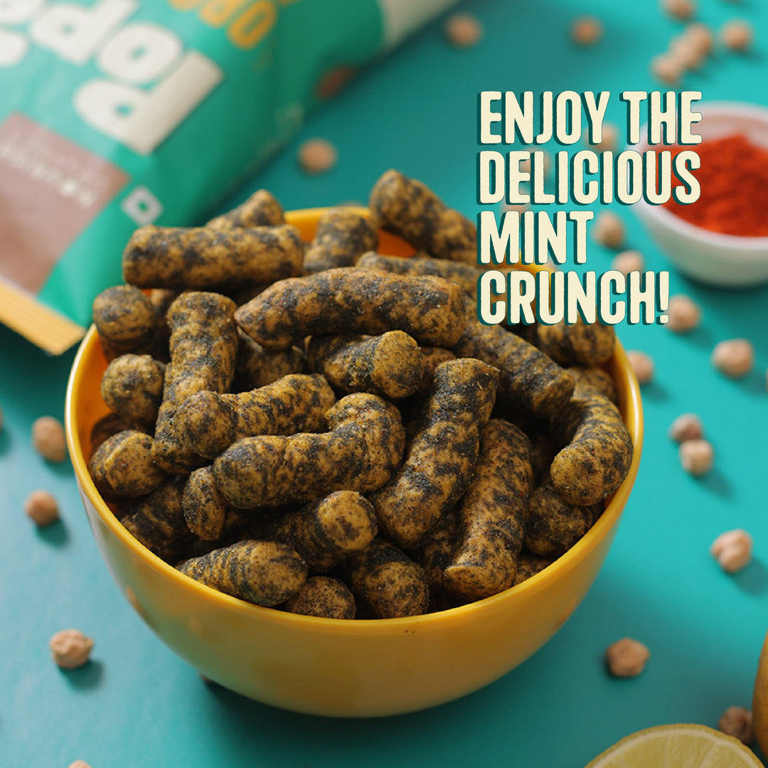 NOURISH ORGANICS Spicy Mint Protein Puffs - Pack of 12, (60G)