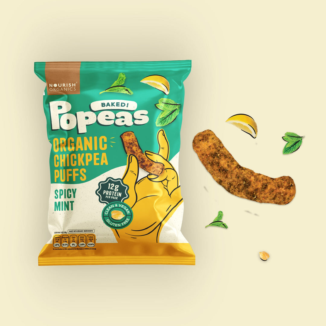 NOURISH ORGANICS Spicy Mint Protein Puffs Mini – Pack of 8 (20G)