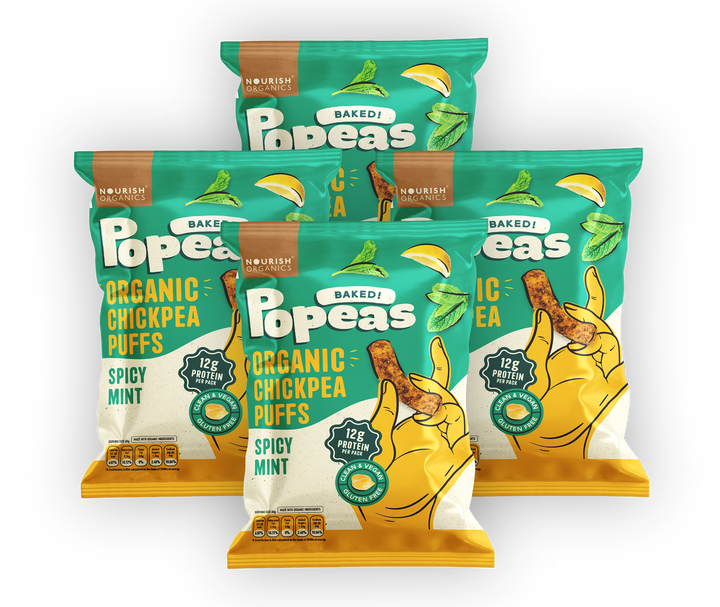 NOURISH ORGANICS Spicy Mint Protein Puffs – Pack of 4 (60G)