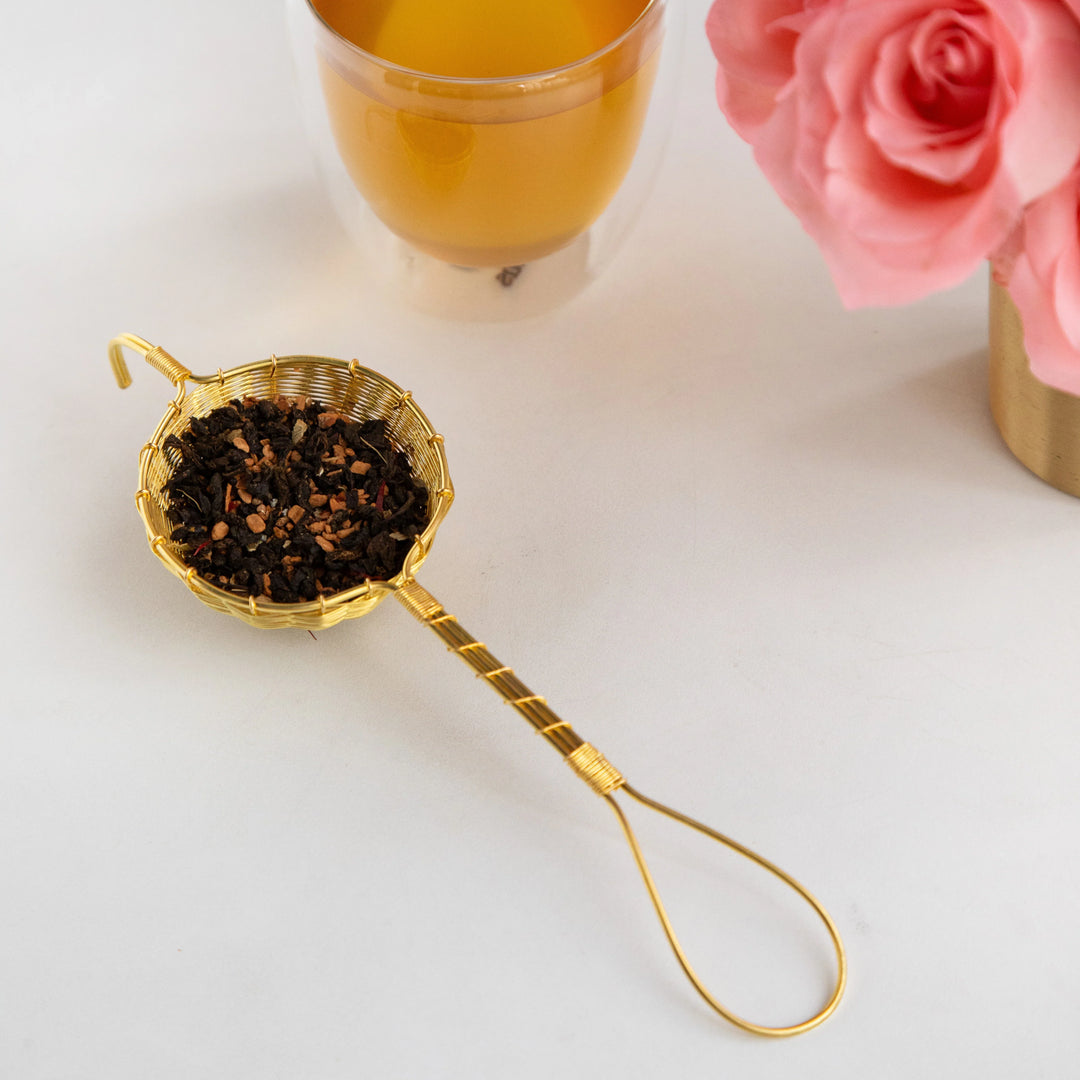 Lluvia Tea Brass Wire Tea Strainer