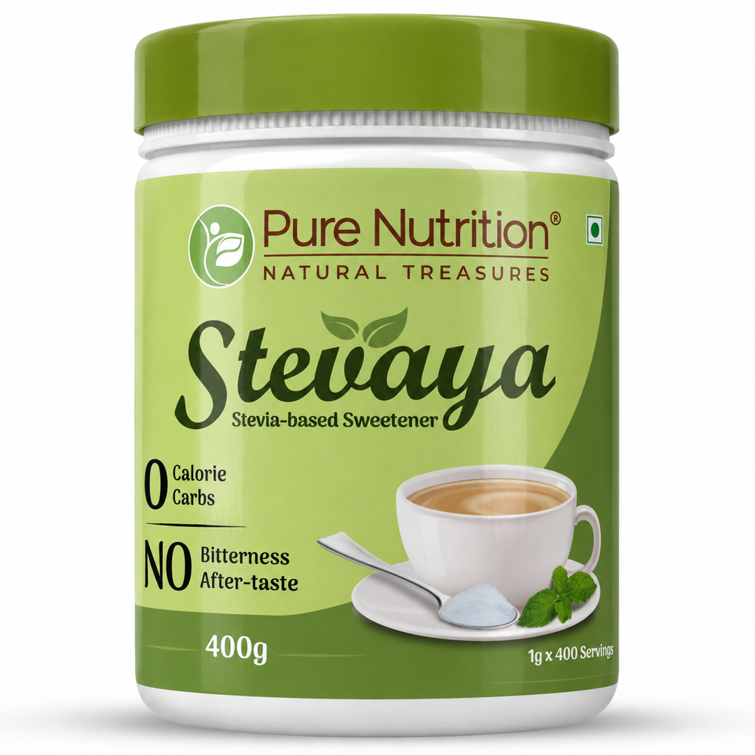 Stevaya Stevia Based Natural Sweetener - 400 Grams | Zero Calorie Sugar Substitute | Ideal for Beverages and Baking