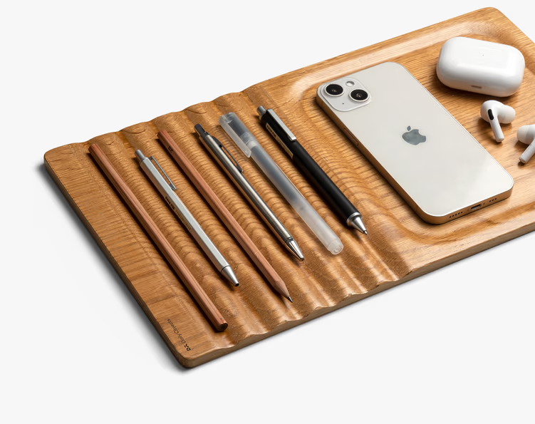 Striate Wooden Tray