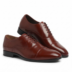 Suit Up Tan  Cap-Toe Oxford Shoes