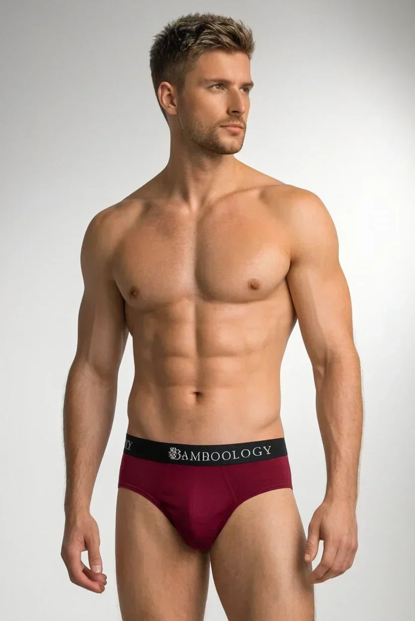 Bamboo Men’s Frenchie Fit Underwear | Maroon and Navy | Pack of 2