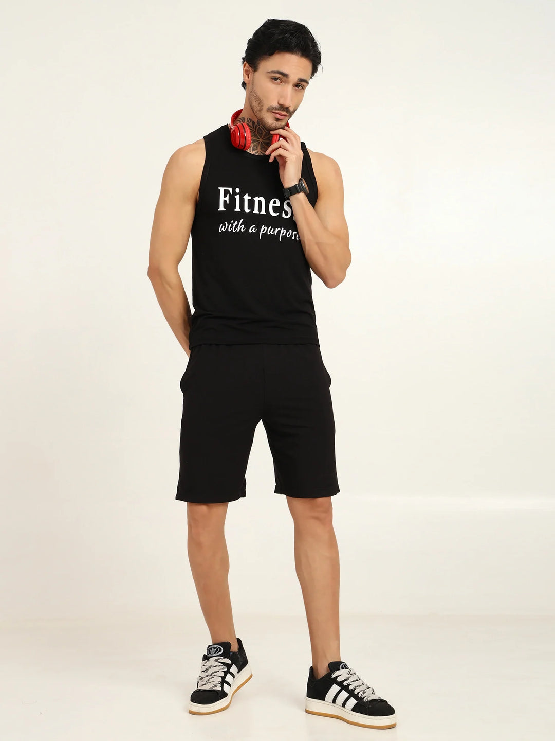 Men’s Bamboo Gym Vest – Soft, Breathable Workout Tank in Black