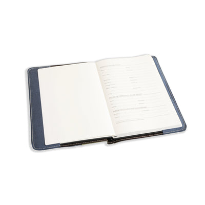 Hempen A5 Non-Dated Notebook with Cover (Blue and Olive)