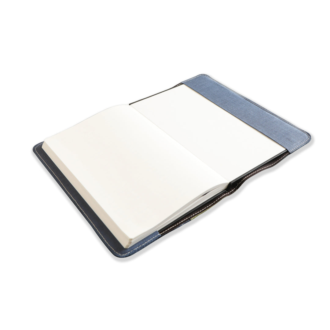 The Label GAIA Hemp A5 Non-Dated Notebook with Cover (Blue and Olive)