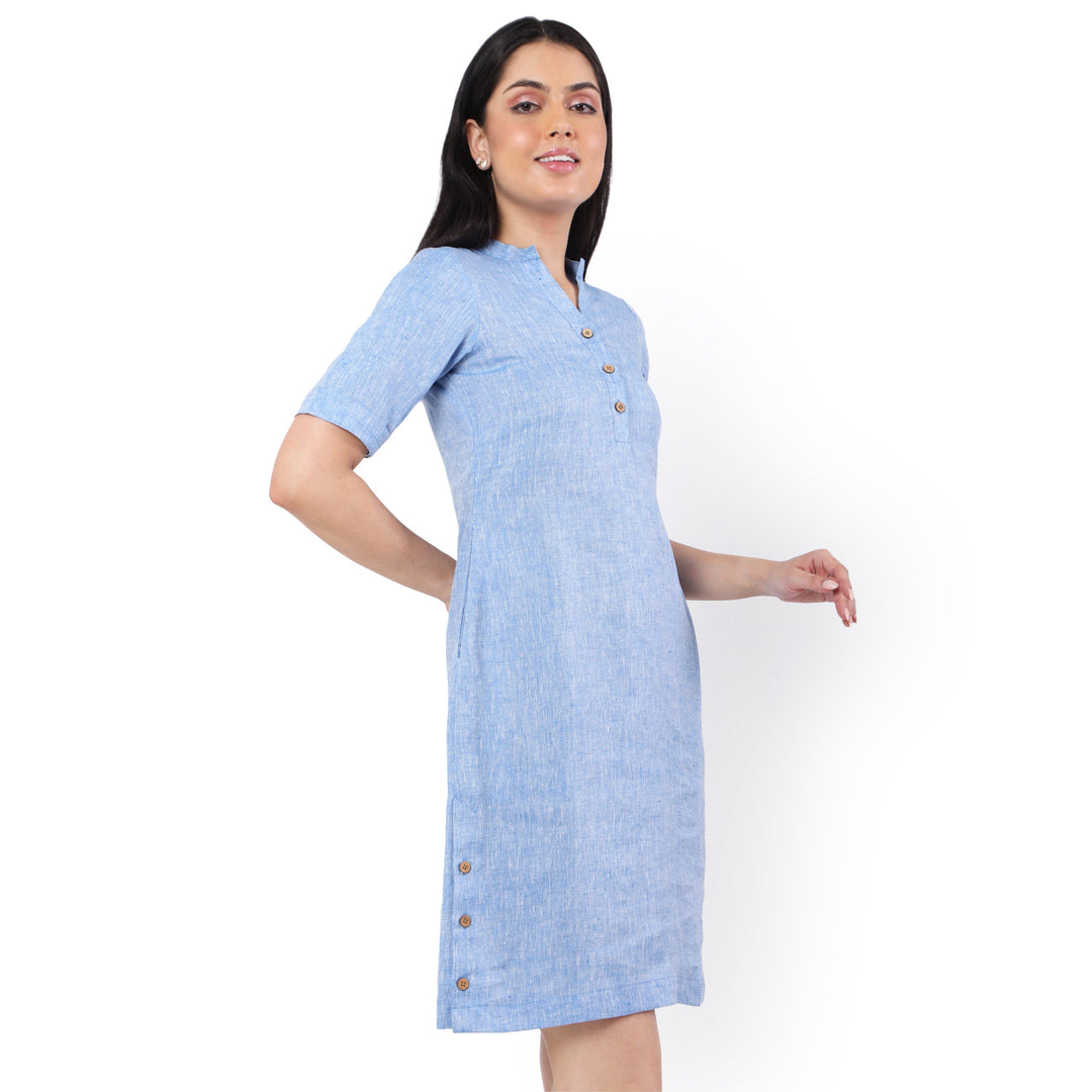 The Label GAIA Hemp Denim Blue Dress