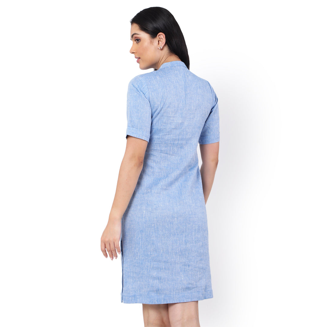 The Label GAIA Hemp Denim Blue Dress