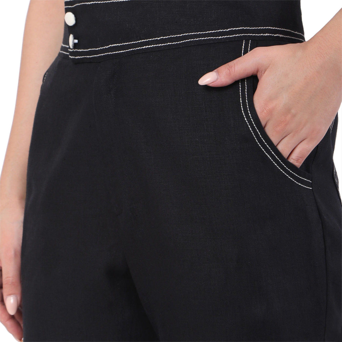 Women's Hemp Black Shorts