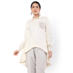 The Label GAIA Hemp Cream A-Line Top