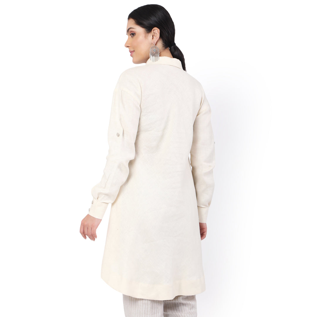 The Label GAIA Hemp Cream A-Line Top