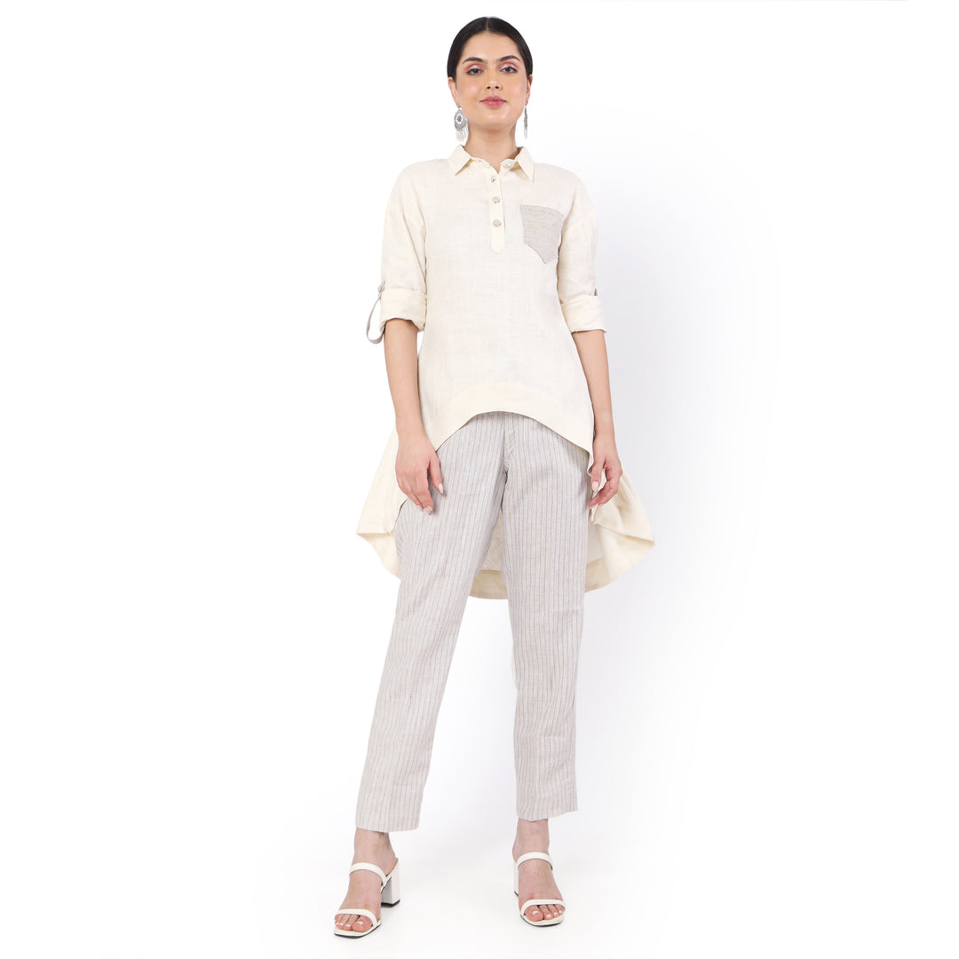 The Label GAIA Hemp Cream A-Line Top