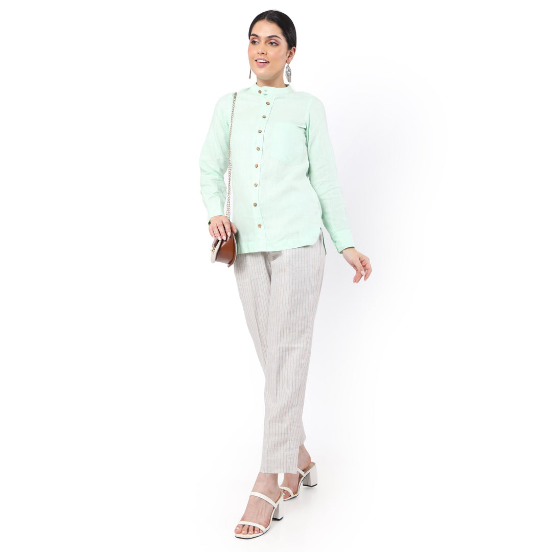 The Label GAIA Hemp Pista Green Shirt