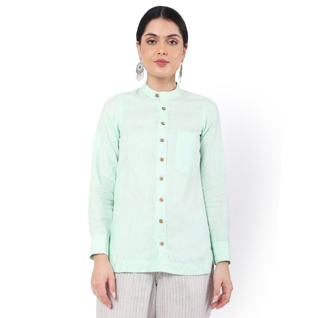 The Label GAIA Hemp Pista Green Shirt