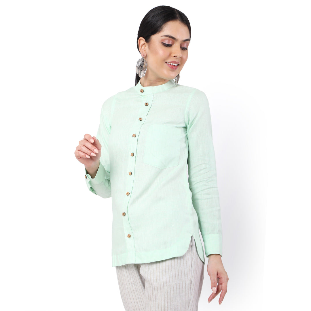 The Label GAIA Hemp Pista Green Shirt