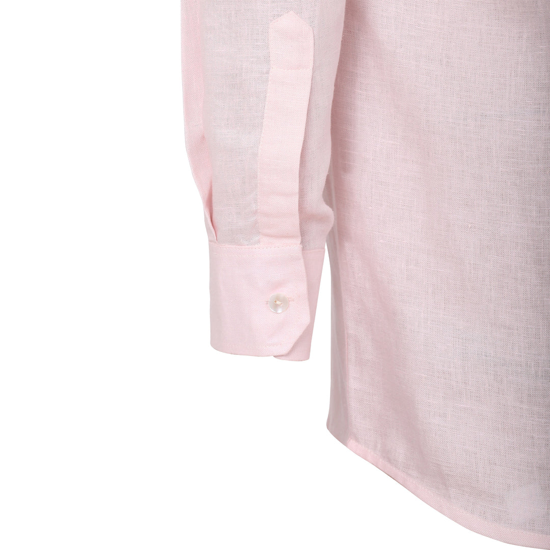 The Label Gaia Men Solid Formal Shirt | Hemp | Pink