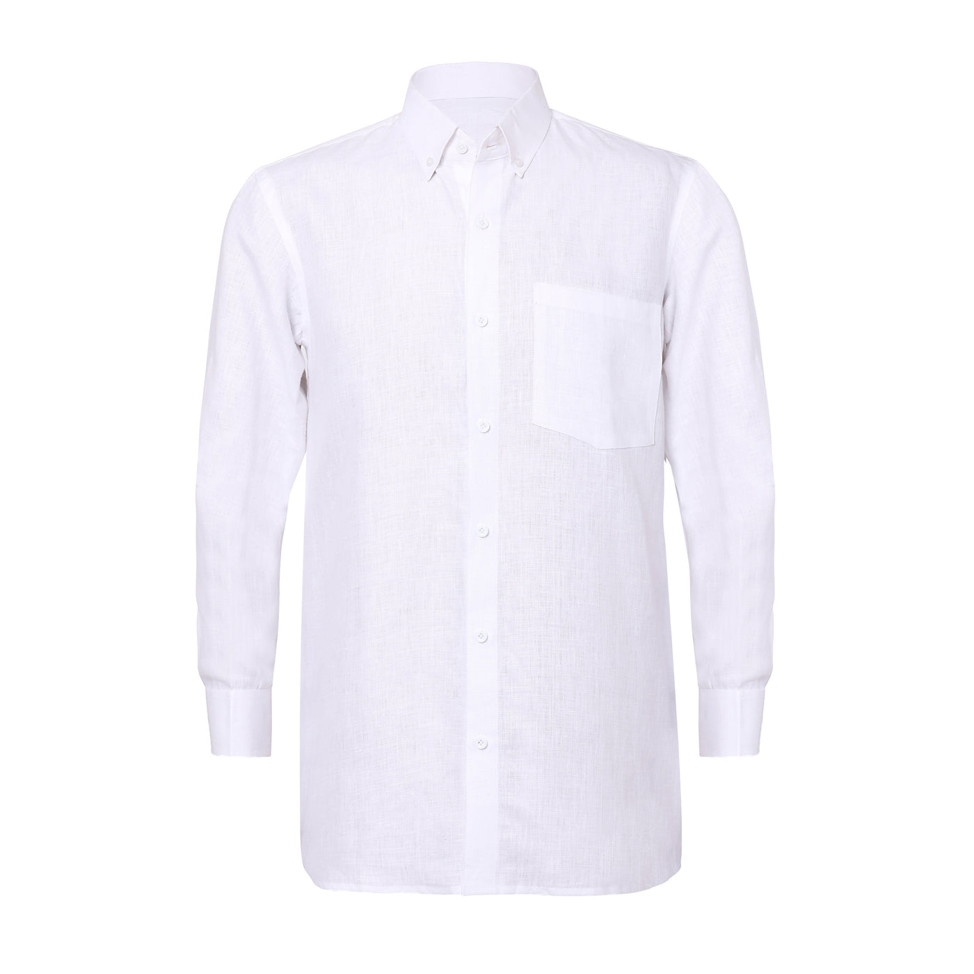 Men Solid Hemp White Formal Shirt