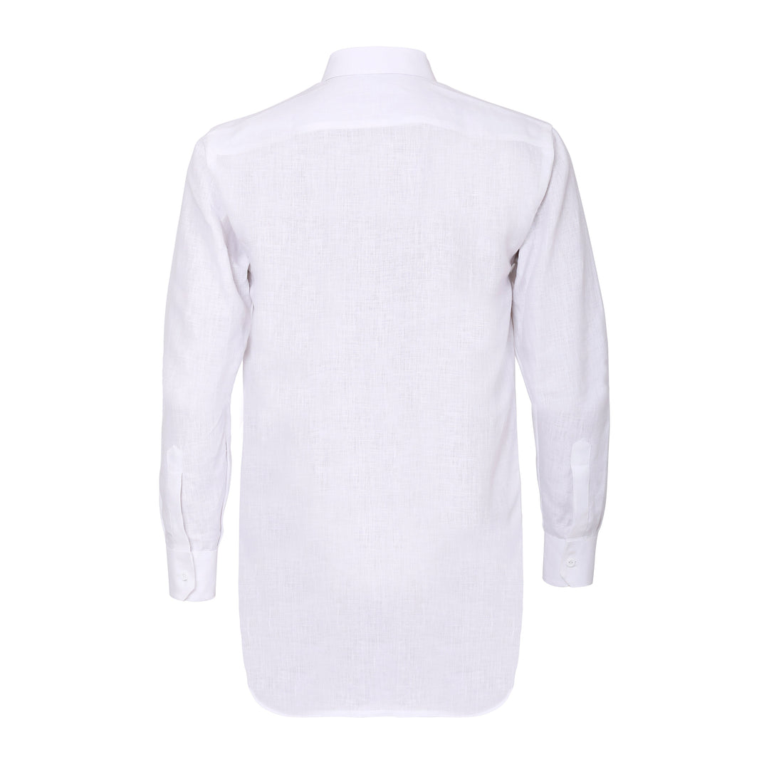 The Label GAIA Men Solid Hemp White Formal Shirt