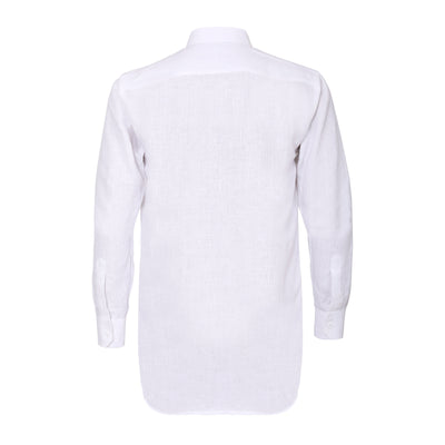 Men Solid Hemp White Formal Shirt